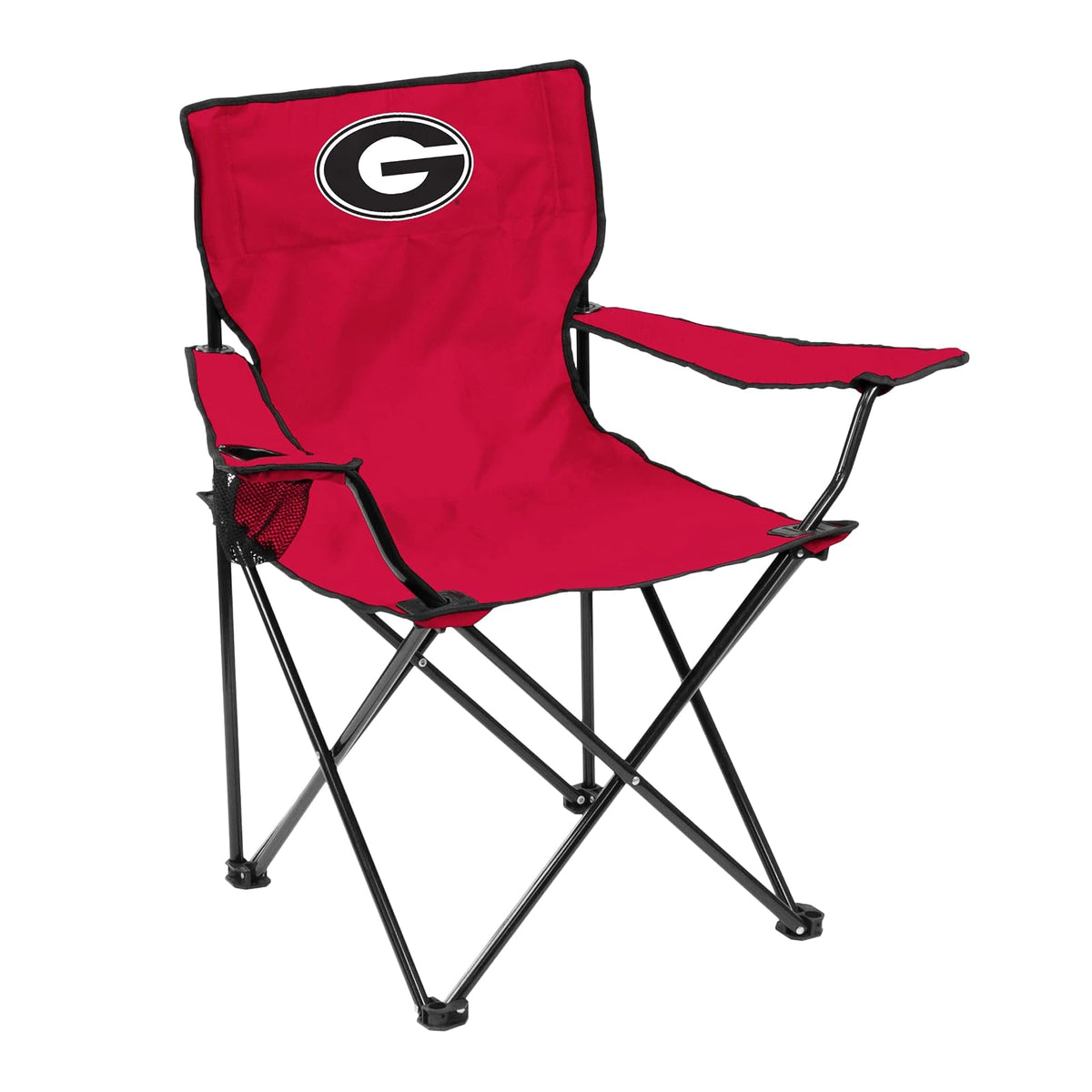 Logo Brands Silla Plegable Cuádruple NCAA con Portavasos - Georgia Bulldogs - Una talla