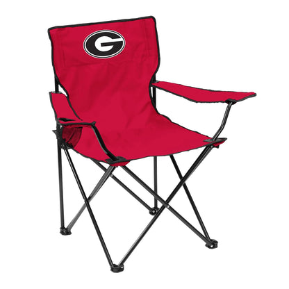 Logo Brands Silla Plegable Cuádruple NCAA con Portavasos - Georgia Bulldogs - Una talla