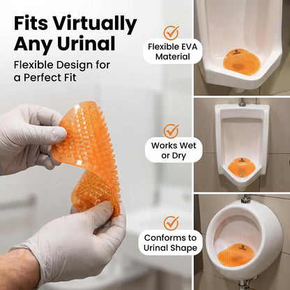 AirWorks AWSFUS007-BX Splash Free Urinal Screen, Mango, 0.22 lb., 8" Height, 6" Width, Orange (Pack of 10)