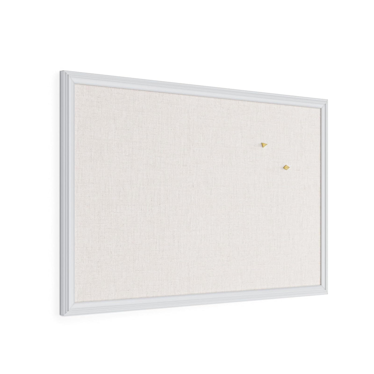 U Brands Farmhouse Linen - Tablero de anuncios (30 x 20 pulgadas), marco de madera blanca (2074U00-01)