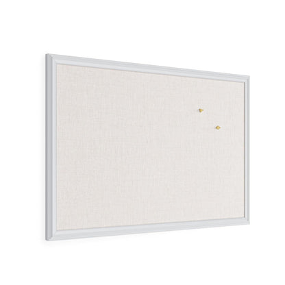 U Brands Farmhouse Linen - Tablero de anuncios (30 x 20 pulgadas), marco de madera blanca (2074U00-01)