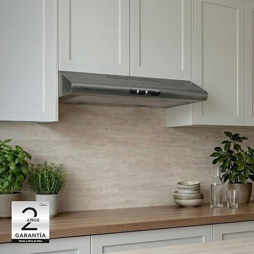 Midea MJUD24S3GS Campana de Pared 24” Slim Acero Inoxidable