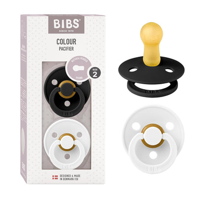 BIBS Chupón de Caucho Natural, Nordic Mint/Forest Lake, 2 Piezas - Black - White - 6+ Month (Pack of 2)