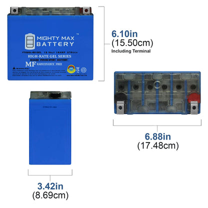 Mighty MAX Battery YTX20L-BS Gel 12V 18AH Power Sport Battery Producto de Marca
