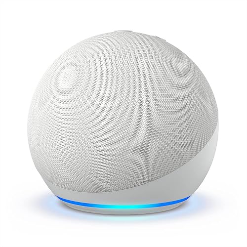 Echo Dot (modelo más reciente): bocina Alexa con sonido vibrante, ideal para recámaras, comedores y oficinas (blanco), con el Acceso Anticipado de Alexa+