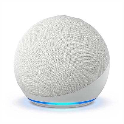 Echo Dot (modelo más reciente): bocina Alexa con sonido vibrante, ideal para recámaras, comedores y oficinas (blanco), con el Acceso Anticipado de Alexa+