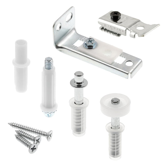 Prime-Line Kit De Reparación De Herrajes Para Puertas N 7534 | Zinc, 1 A 1-3/8 Pulgadas Grosor, Hasta 50 Lb, Incluye Soportes Superior E Inferior, Pivotes Superior E Inferior, Rueda Guía