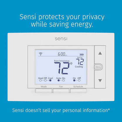 Emerson Sensi Termostato WiFi para Smart Home, hazlo tú mismo con kit de casa, 1, Blanco