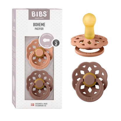 BIBS 5713795229277 PACIFIER, Peach/Woodchuck, 2 piezas