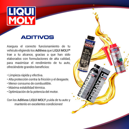 Liqui Moly Ventil Sauber Aditivo para Gasolina para Limpieza de Válvulas y Sistemas de Inyección electrónicos.