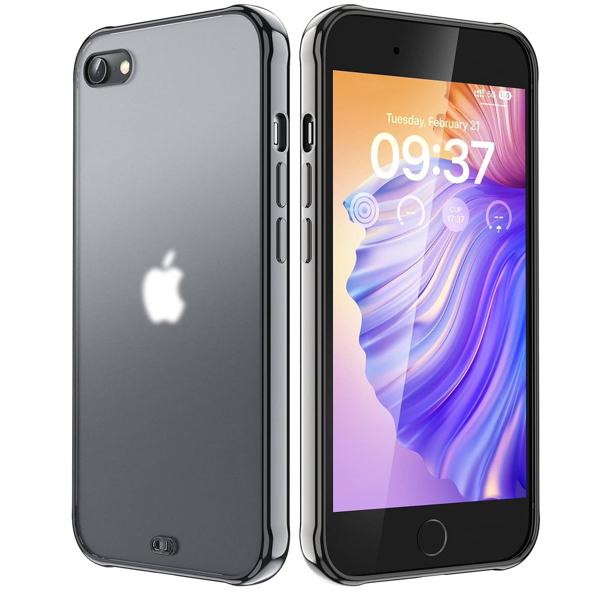 ORIbox Funda Delgada TPU para iPhone SE, 7 y 8 - Negro 4