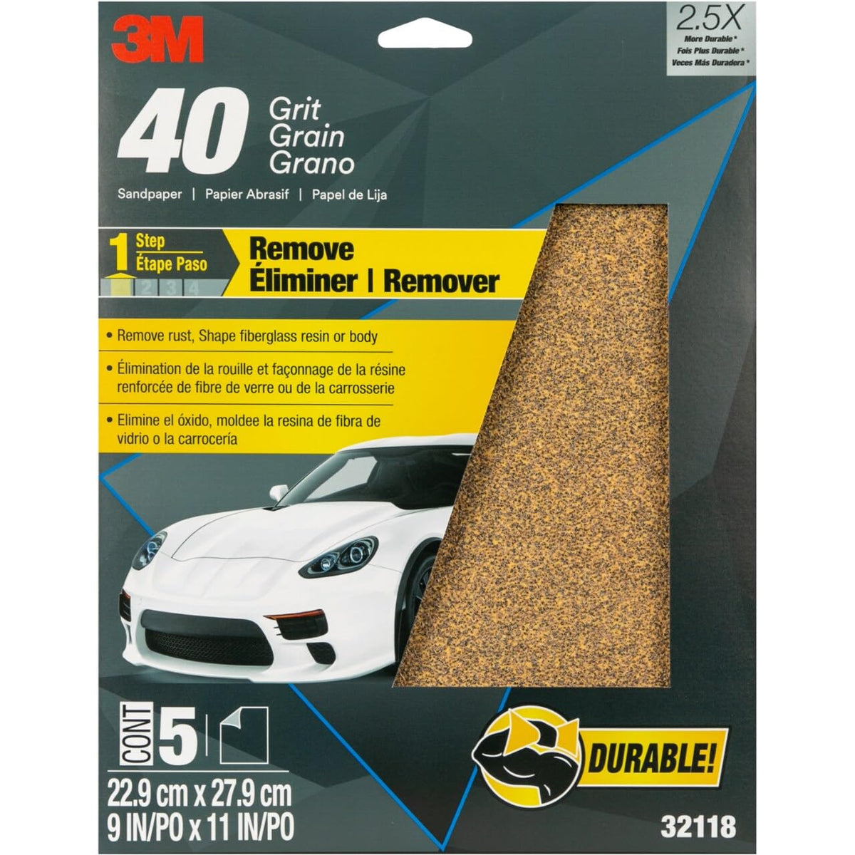 3M 32036 Imperial Wetordry 9x11-Inch P600 Grit Sheet, Pack of 5 - Grano 40 - 40 Grit
