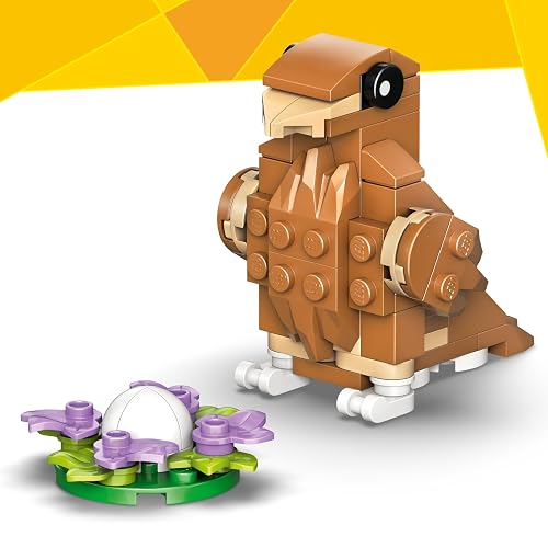 LEGO Creator “3 en 1” Lindo Hámster con Flor – Juguete con 3 Formas de Construirlo: Hámster, Erizo o Águila – Figuras de Animales para Niñas y Niños de 7 Años o Más – 31376