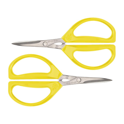 Joyce Chen Original Unlimited Tijeras de cocina multiusos con asas cómodas, color amarillo, paquete de 2