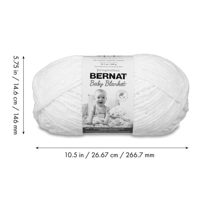Bernat Baby Blanket Yarn, 10.5 oz, Super Bulky 6 Gauge - Lilac Dove - Single Ball Machine Wash & Dry