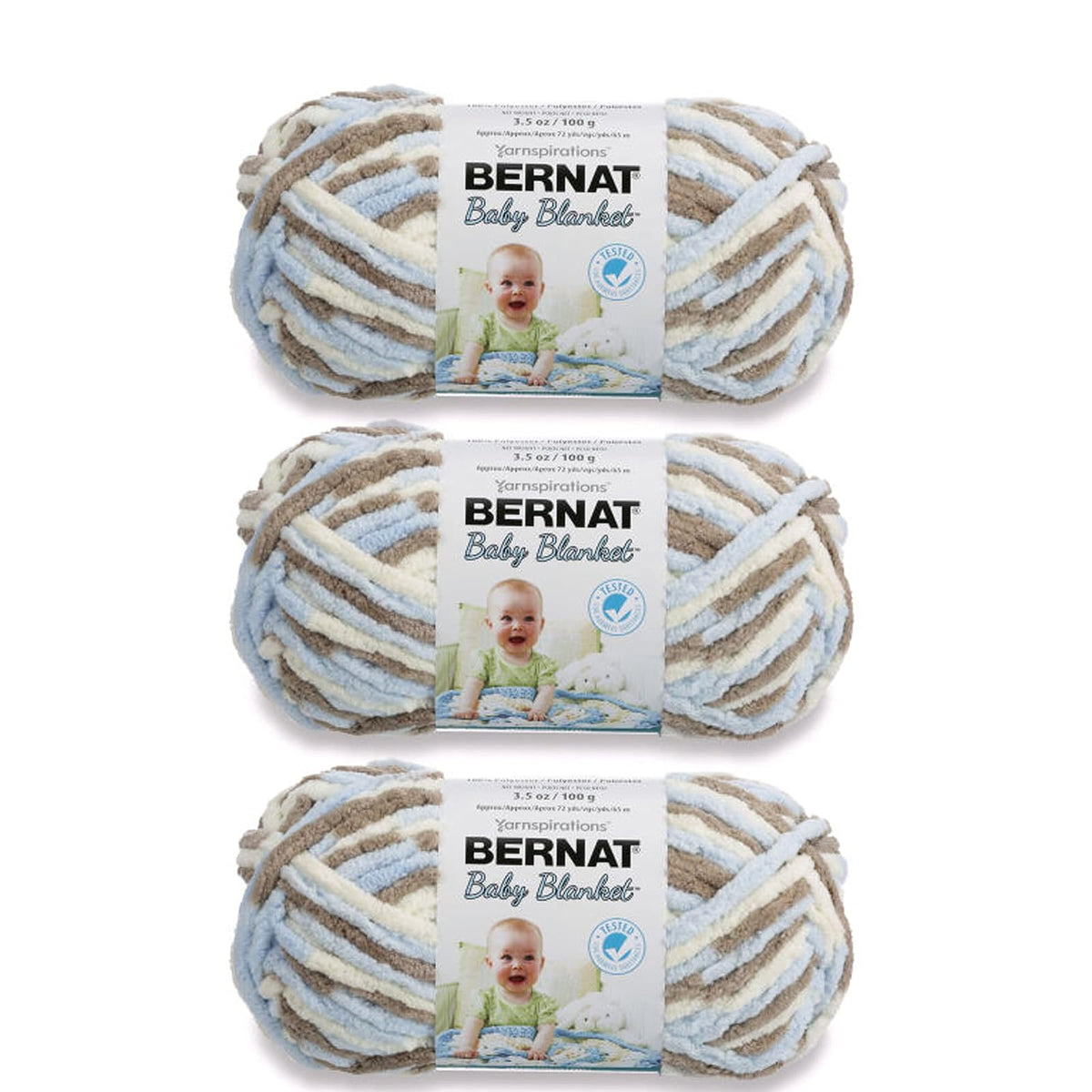 Bernat Estambre para Bebé, Paquete de 3, 100 g Poliéster - Paquete de 3 - Little Cosmos