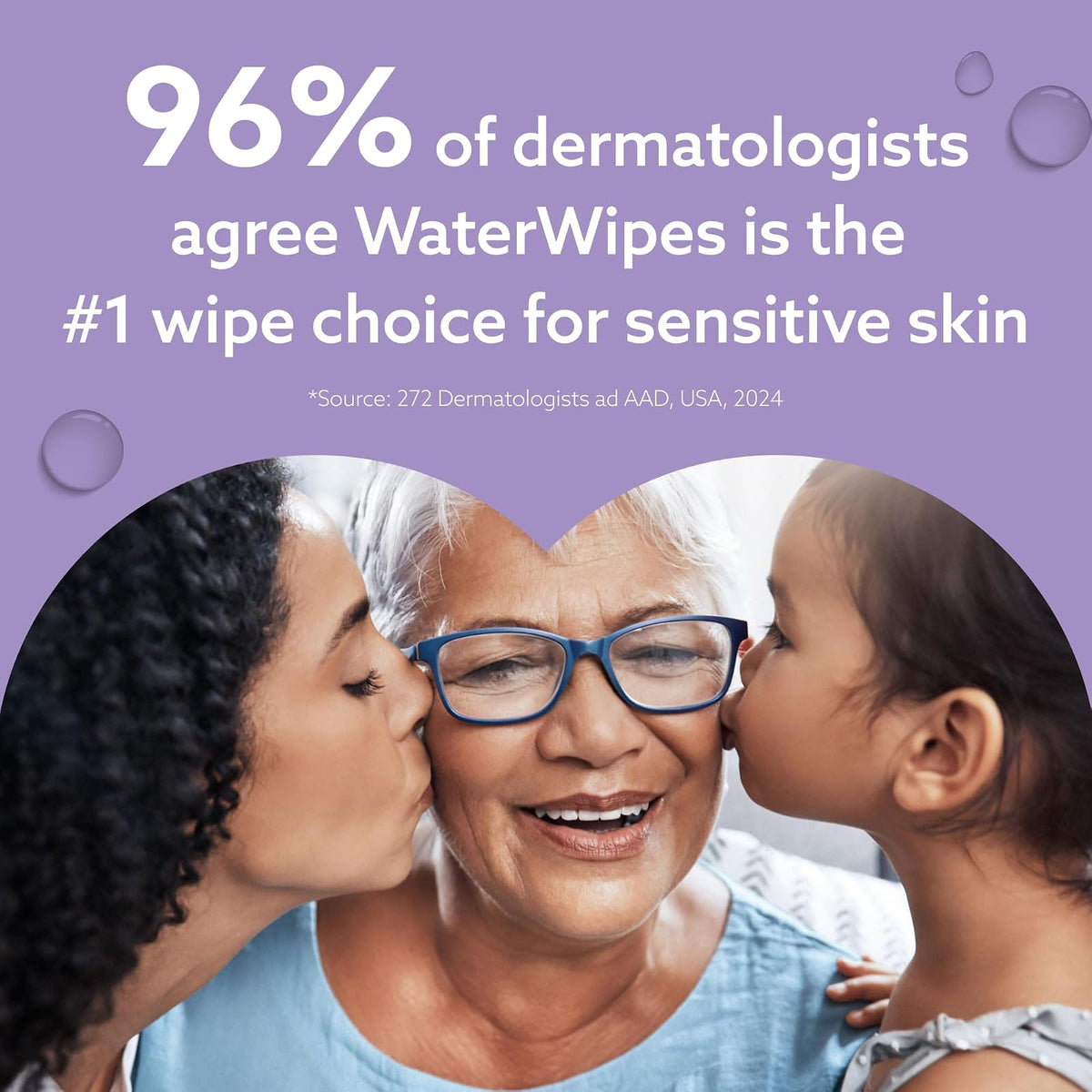 WATERWIPES, Toallitas Húmedas Soothing Clean, Calman y Limpian, 99% Agua, 6x60 Paquetes Incluidos.