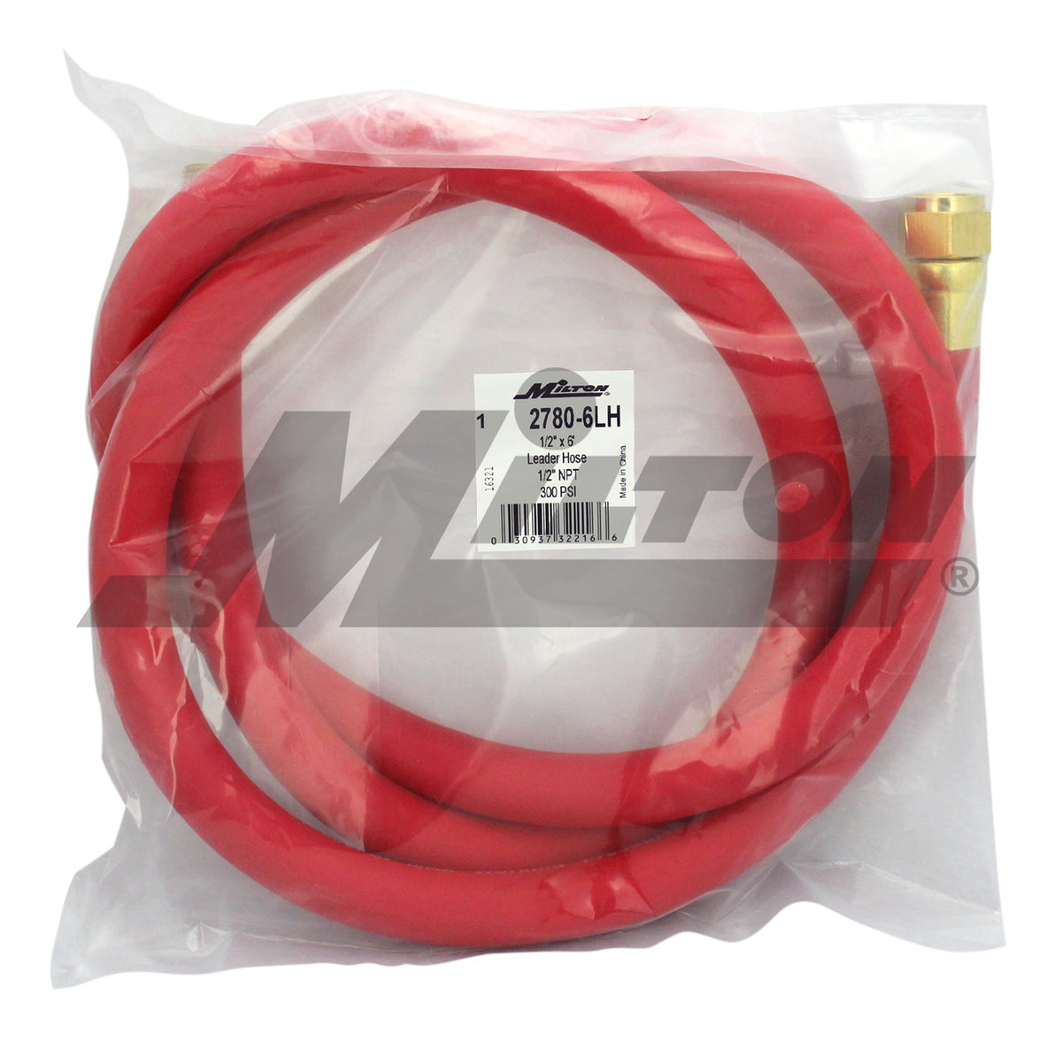 Milton 2780-6LH Manguera de Aire EPDM 1/2" x 6 pies NPT 300 PSI