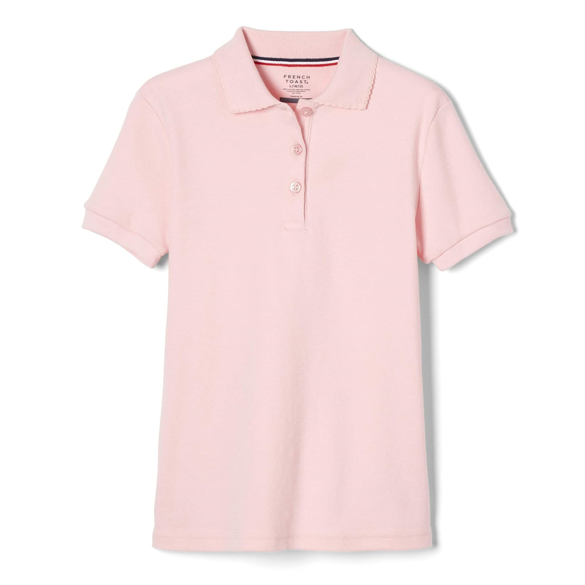French Toast Playera Polo Uniforme Escolar para Niña - 10-12 - Rosado