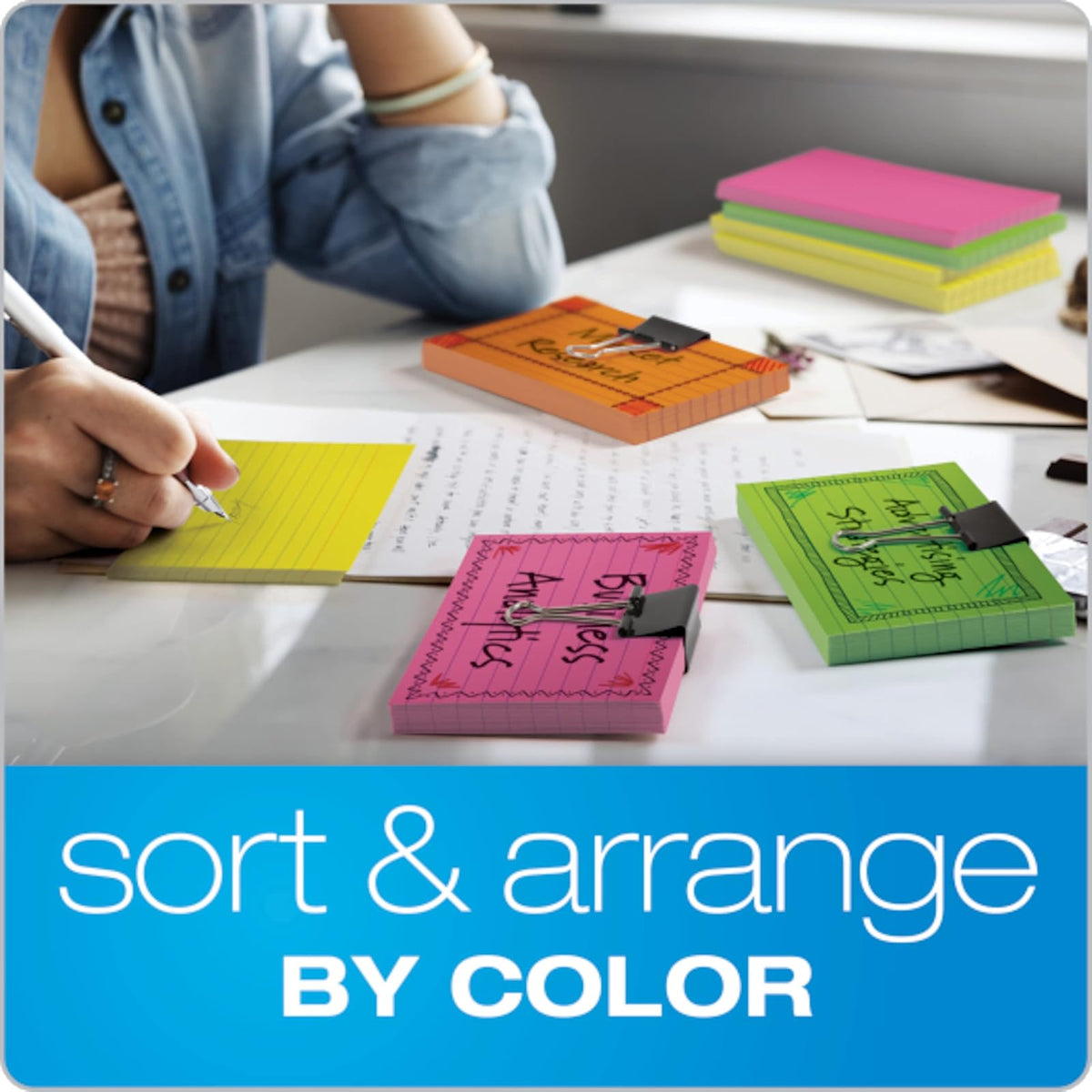 Oxford Extreme 04736 - Tarjetas de índice, 7.6 x 12.7 cm, varios colores, 100 por paquete, 300 unidades, Assorted (Glow Orange, Glow Pink, Glow Green, Gloe Yellow), 3 x 5 1-Pack