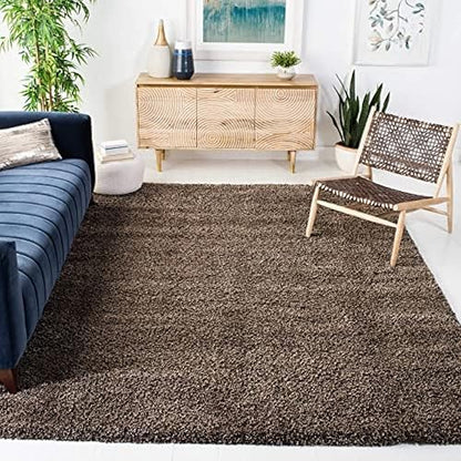 Safavieh, Alfombra de área California Premium Shag Collection SG151, SG151-8181-7SQ, Hongo, 200.66 cm Cuadrado