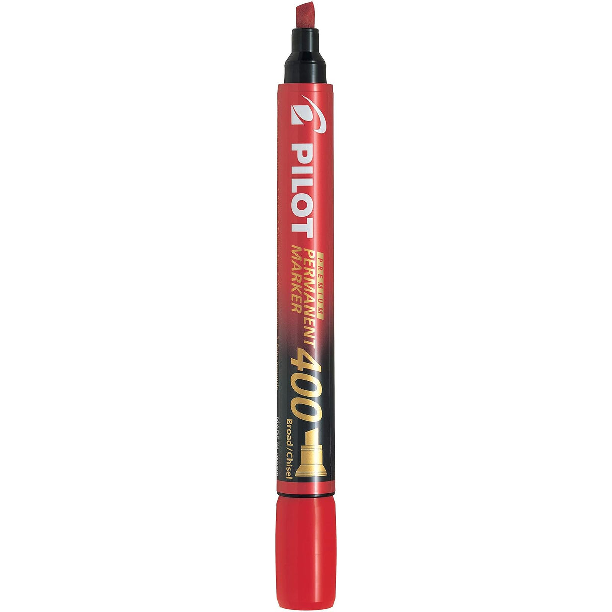 Pilot Marcador Permanente SCA400, punta de cincel, tinta roja, 12 unidades, 44115