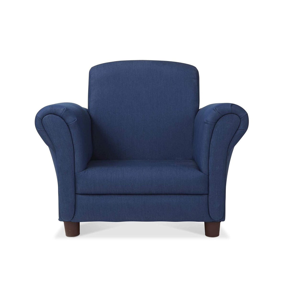 Melissa & Doug Sillón de niños, mobiliario de mezclilla para niños, construcción resistente, múltiples colores, 46.482 cm alto x 44.45 cm ancho x 58.42 cm largo