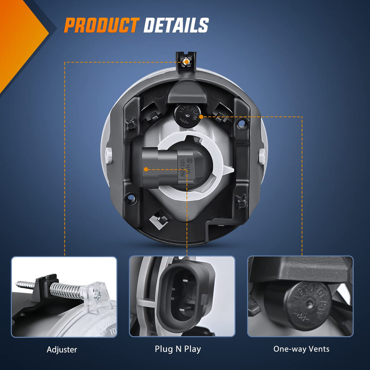 Nilight FOG-I80 Luz Antiniebla para Dodge Grand Cherokee 2005-2010/Durango/Chrysler 300 SRT8/Aspen/Dakota, 2 Años