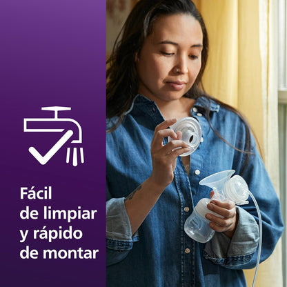 Philips Avent Extractor Manual de Leche│Tecnología Natural Motion│con Biberón Natural│Blanco│4 oz/125 ml│0 m+│2 pzs│SCF430/10