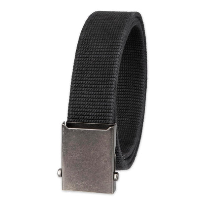 Columbia Cinturón de tela militar ajustable para hombre, talla única, correa de algodón y hebilla de placa de metal