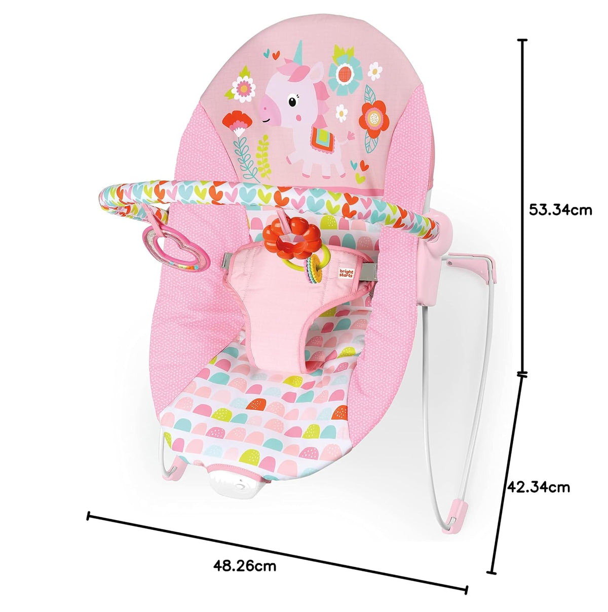Bright Starts Fanciful Fantasy Vibrating Bouncer with Toy bar