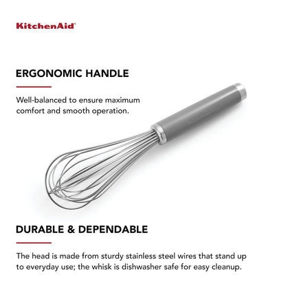 KitchenAid - Batidor clásico utilitario, 10.5 pulgadas, gris