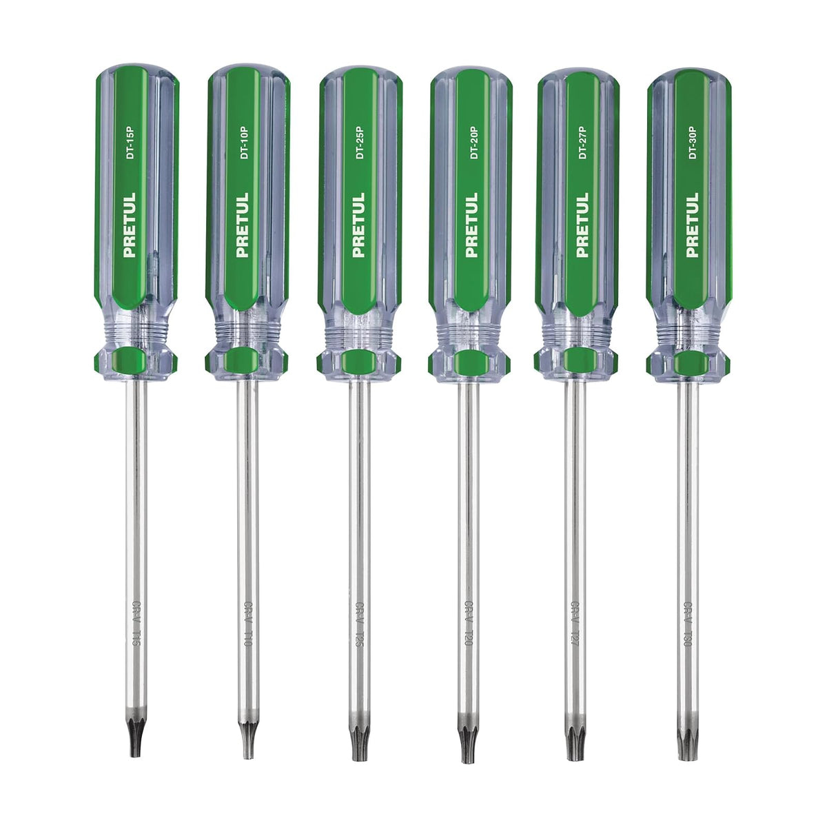 Pretul DT-6P, Juego de 6 desarmadores Torx mango de PVC