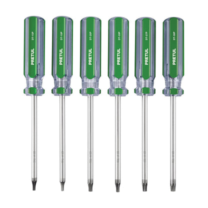 Pretul DT-6P, Juego de 6 desarmadores Torx mango de PVC