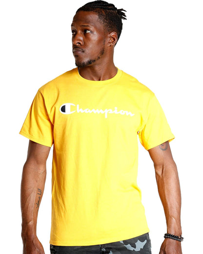 Champion LIFE Playera Cuello Redondo para Hombre - CH - Team Gold-Y07718