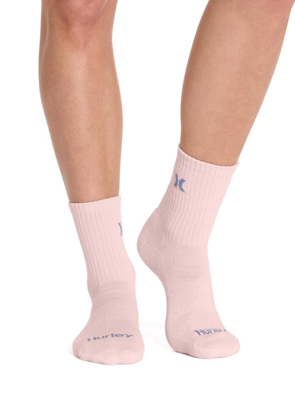 Hurley 8 Pack Sport Stretch Ultra Soft Low Crew Socks Calcetines Mujer