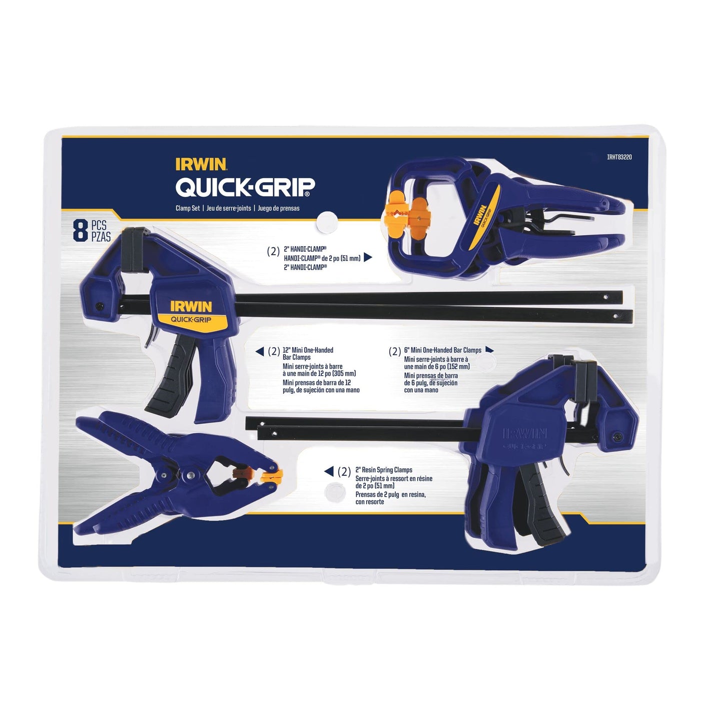 IRWIN Juego de pinzas Quick Grip IRHT83220