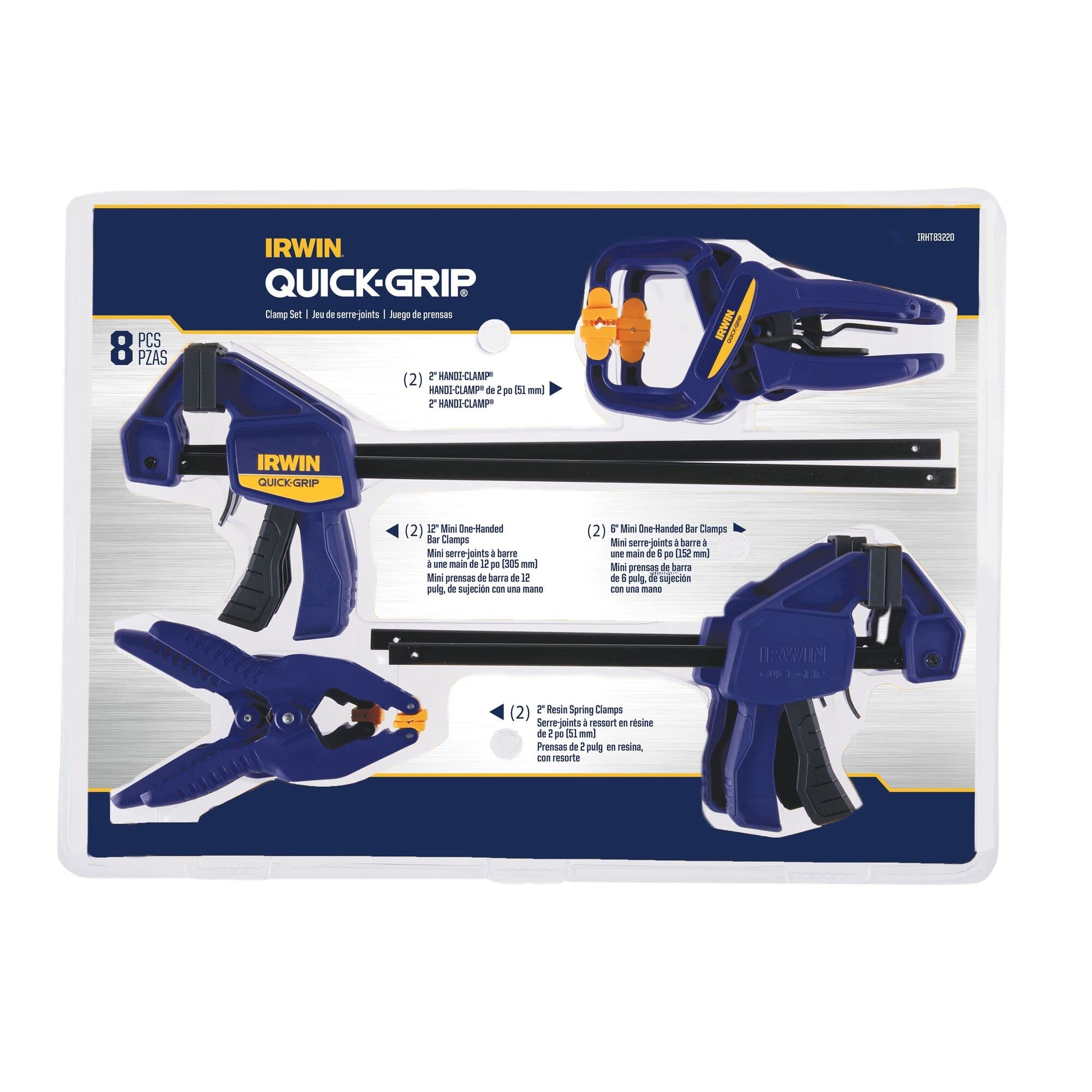 IRWIN Juego de pinzas Quick Grip IRHT83220