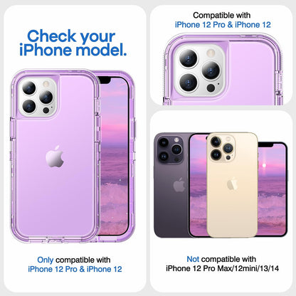 ORIbox - Funda Compatible con iPhone 12 y iPhone 12 Pro, Resistente a los Golpes, anticaída, Transparente
