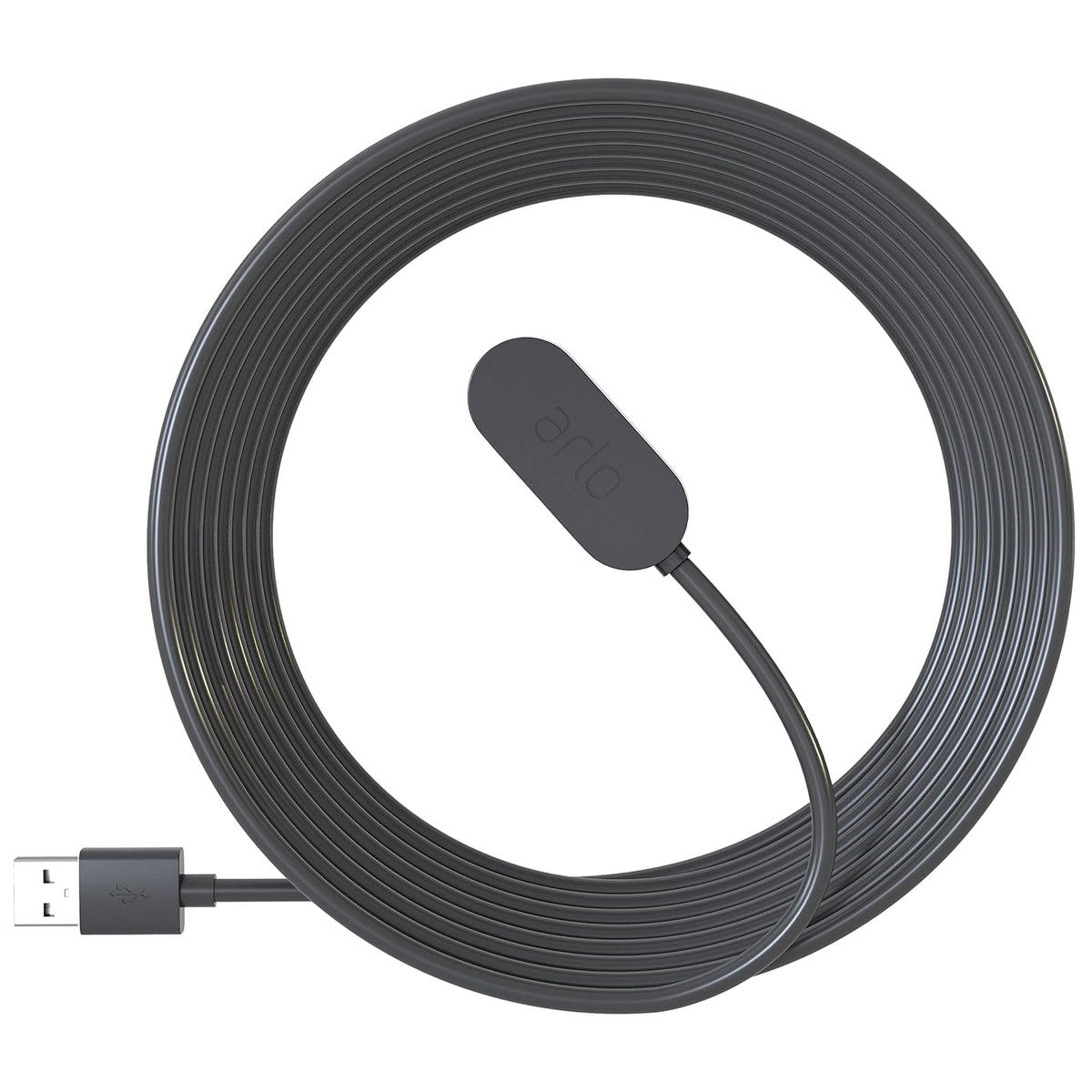 Arlo Cable de carga magnético para interiores, accesorio certificado Arlo, 8 pies, funciona con cámaras Arlo Pro 5S 2K, Pro 4, Pro 3, Pro 4 XL, Ultra 2, Ultra, Ultra 2 XL, Go 2 y Floodlight, color negro - VMA5001C