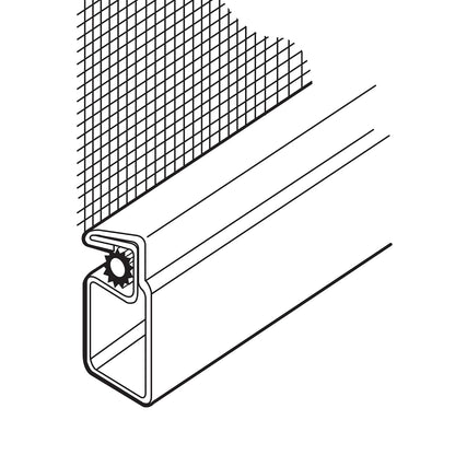 Prime-Line Marco de Aluminio para Pantalla PL 7813, 5/16" x 3/4" x 36", Blanco