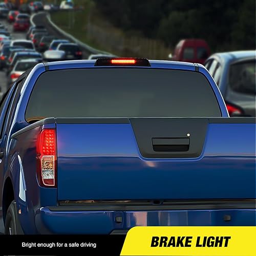 Nilight Tercera Luz de Freno LED Lente Ahumada para Nissan Titan 2004-2015 y Frontier 2005-2016 NA933