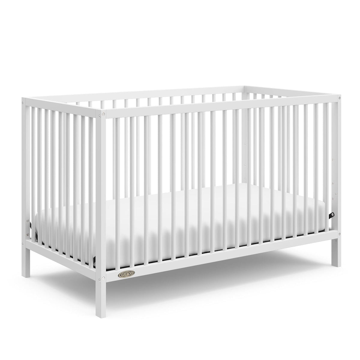 Graco Teddi Cuna Convertible 5 en 1 (Blanco) - Certificación GREENGUARD Gold, se Convierte en sofá Cama, Cama para niños pequeños y Cama Individual con cabecera y piecera, Altura de colchón Ajustable