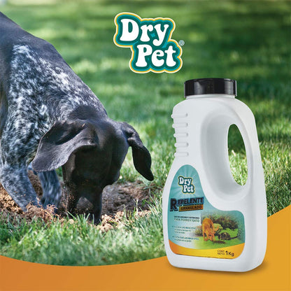 Dry Pet Repelente Granulado para Perros y Gatos 1 kg – Uso Exterior, Protege Jardines y Plantas