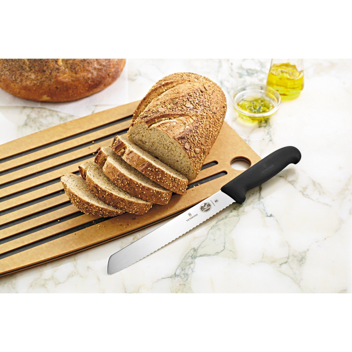Victorinox - Juego de cuchillos con mango de palisandro (7 piezas), Negro, 8 Pc Fibrox, 1