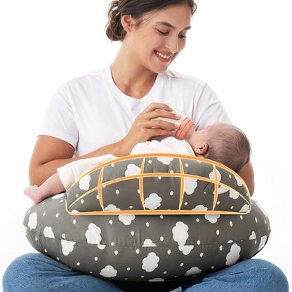 Momcozy Almohada de Lactancia Original para Amamantar, Barrera de Seguridad Innovadora, Diseño Ancho para Mayor Apoyo, Ideal para Mamá y Bebé