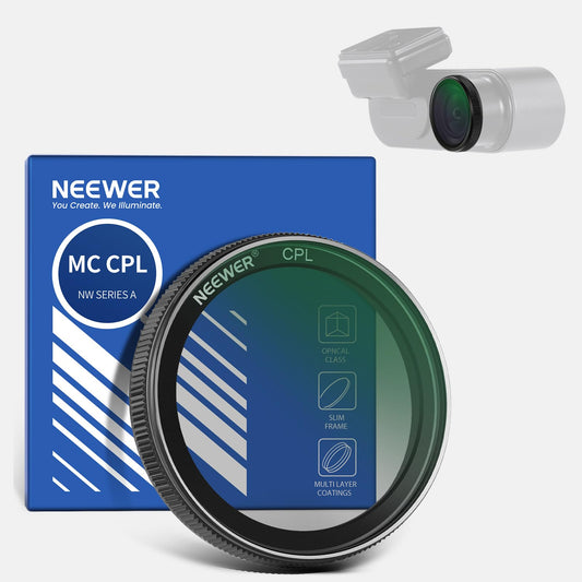 NEEWER Filtro CPL Dashcam Compatible con VIOFO A229/A139/A139Pro/T130/WM1, Accesorios Filtro Polarizador Circular Dash CAM, Reduce Reflejos y Deslumbramiento/Mejora el Contraste/Vidrio Óptico HD