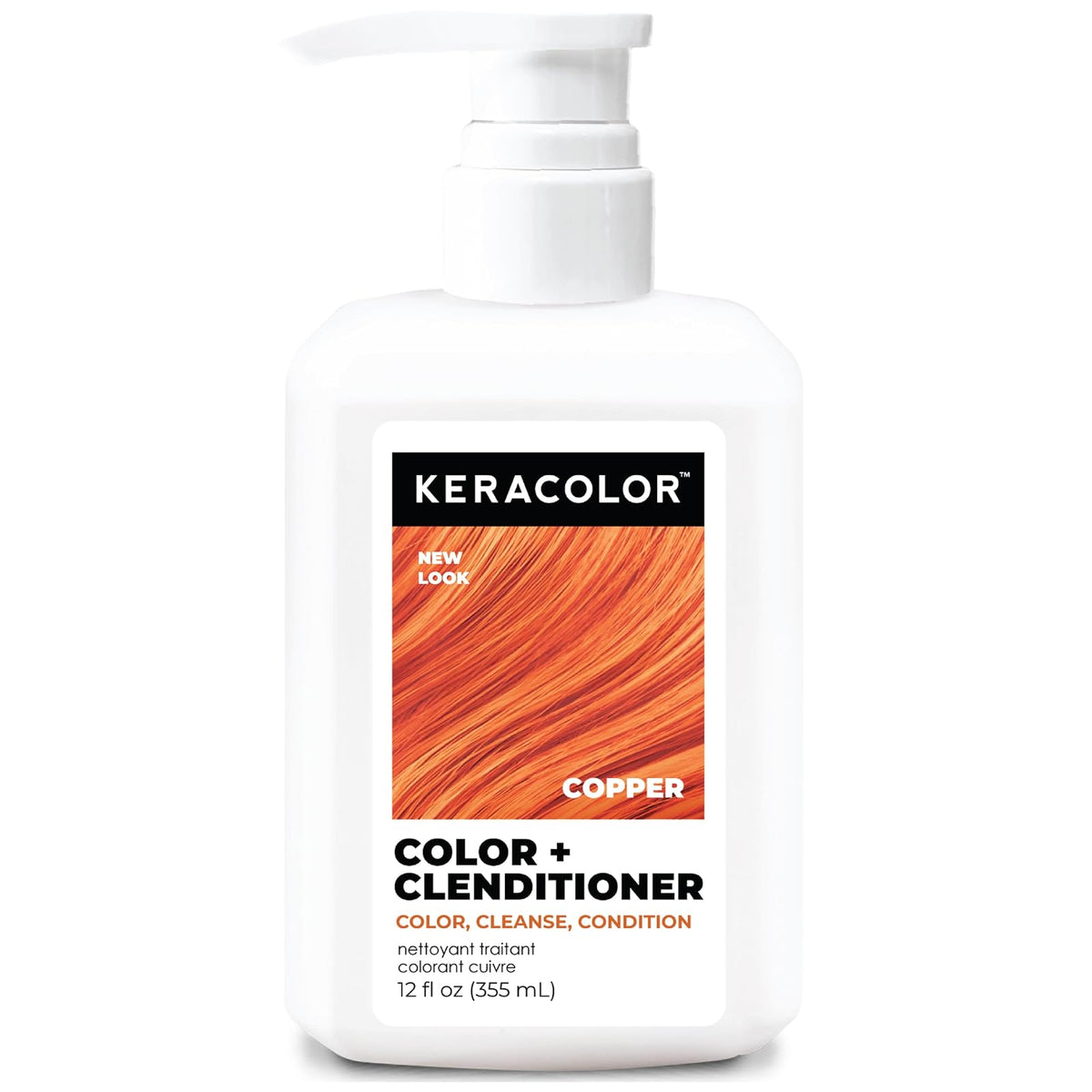 Keracolor Color + Clenditioner Acondicionador Color Oro Rosa 12oz - Copper
