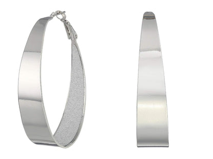 Guess Glitter grande ovalado arete de aro