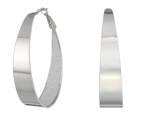 Guess Glitter grande ovalado arete de aro